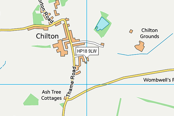 HP18 9LW map - OS VectorMap District (Ordnance Survey)