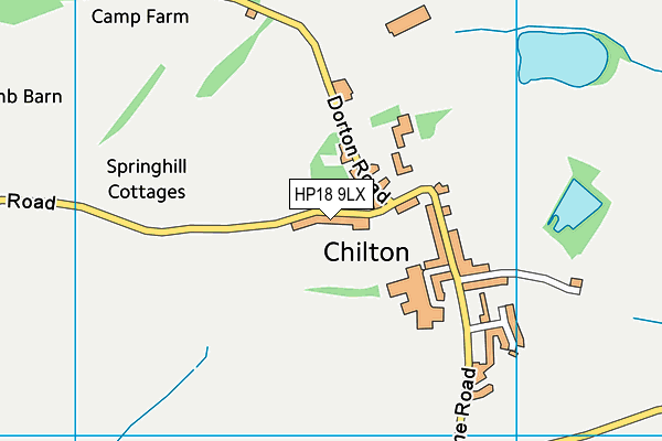 HP18 9LX map - OS VectorMap District (Ordnance Survey) HP18 9LX map - OS VectorMap District (Ordnance Survey)