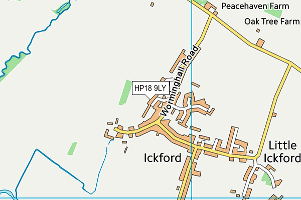 HP18 9LY map - OS VectorMap District (Ordnance Survey) HP18 9LY map - OS VectorMap District (Ordnance Survey)