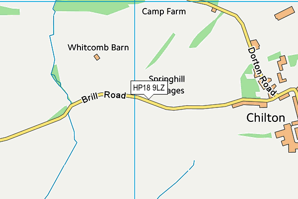 HP18 9LZ map - OS VectorMap District (Ordnance Survey) HP18 9LZ map - OS VectorMap District (Ordnance Survey)