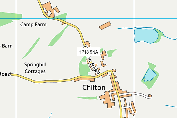 HP18 9NA map - OS VectorMap District (Ordnance Survey)