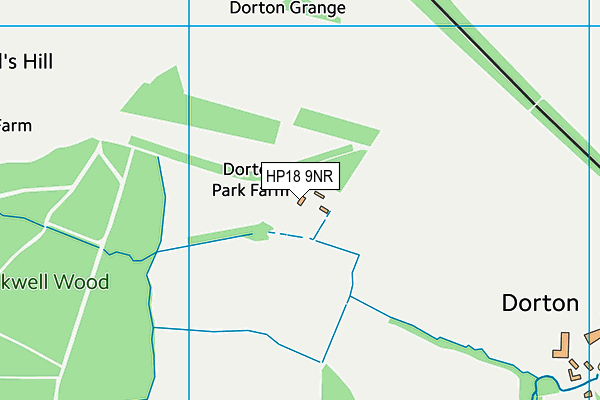 HP18 9NR map - OS VectorMap District (Ordnance Survey)