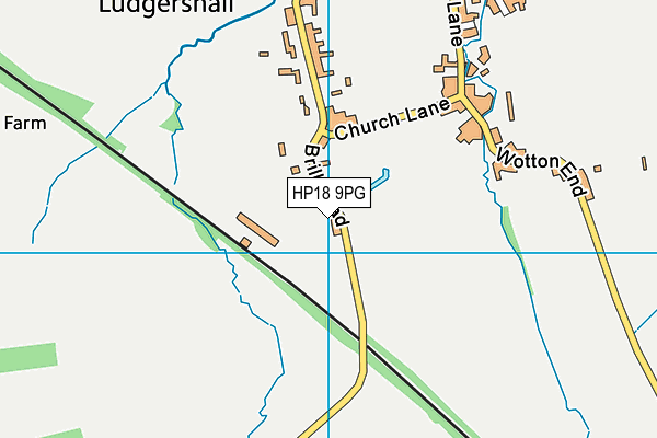 HP18 9PG map - OS VectorMap District (Ordnance Survey)
