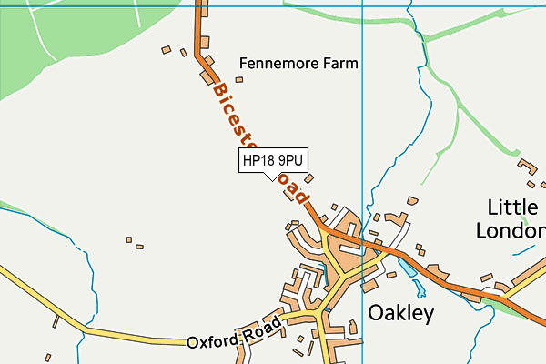 HP18 9PU map - OS VectorMap District (Ordnance Survey)