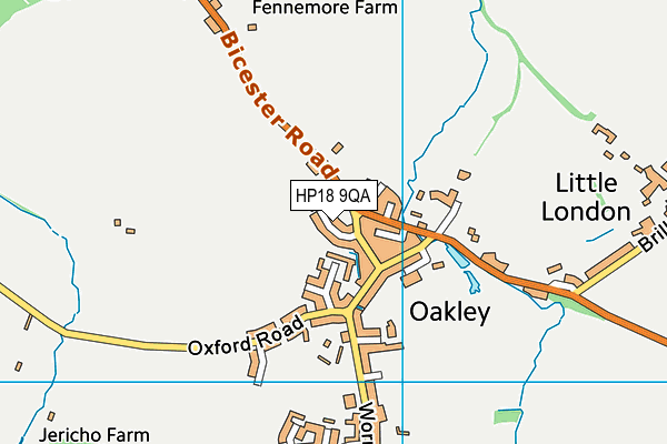 HP18 9QA map - OS VectorMap District (Ordnance Survey)