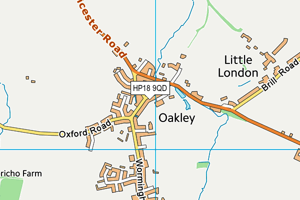 HP18 9QD map - OS VectorMap District (Ordnance Survey)