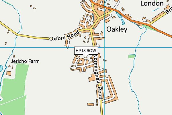 HP18 9QW map - OS VectorMap District (Ordnance Survey) HP18 9QW map - OS VectorMap District (Ordnance Survey)