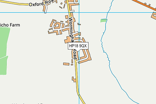 HP18 9QX map - OS VectorMap District (Ordnance Survey) HP18 9QX map - OS VectorMap District (Ordnance Survey)