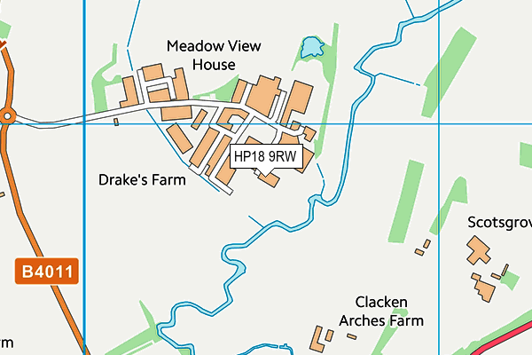 HP18 9RW map - OS VectorMap District (Ordnance Survey) HP18 9RW map - OS VectorMap District (Ordnance Survey)
