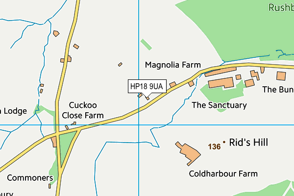 HP18 9UA map - OS VectorMap District (Ordnance Survey) HP18 9UA map - OS VectorMap District (Ordnance Survey)