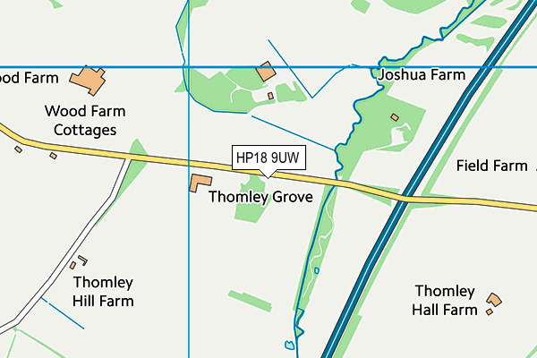 HP18 9UW map - OS VectorMap District (Ordnance Survey) HP18 9UW map - OS VectorMap District (Ordnance Survey)