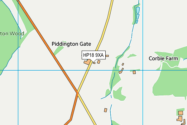 HP18 9XA map - OS VectorMap District (Ordnance Survey) HP18 9XA map - OS VectorMap District (Ordnance Survey)
