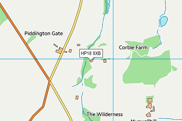 HP18 9XB map - OS VectorMap District (Ordnance Survey) HP18 9XB map - OS VectorMap District (Ordnance Survey)