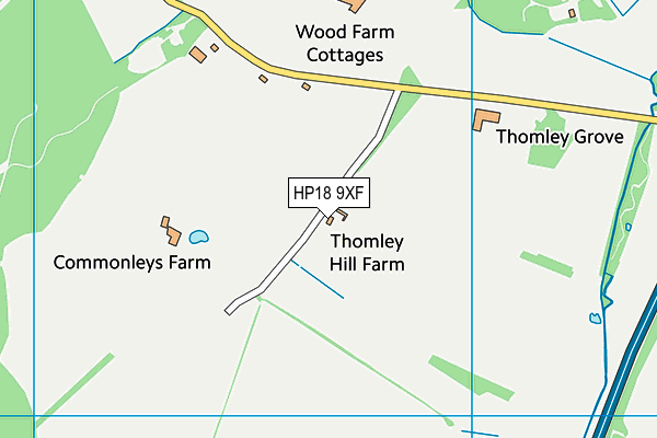 HP18 9XF map - OS VectorMap District (Ordnance Survey) HP18 9XF map - OS VectorMap District (Ordnance Survey)