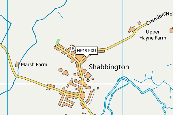 HP18 9XU map - OS VectorMap District (Ordnance Survey) HP18 9XU map - OS VectorMap District (Ordnance Survey)