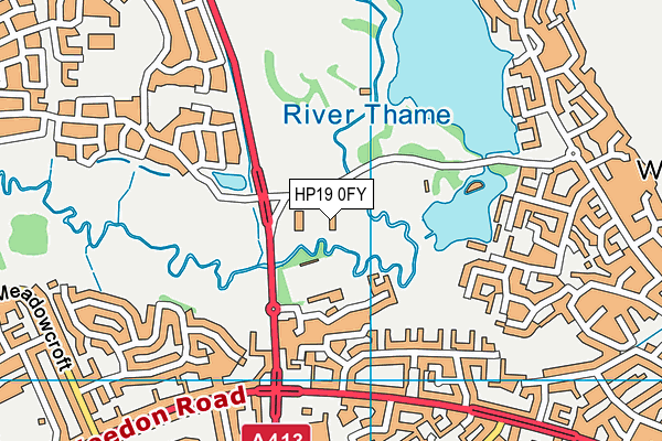 HP19 0FY map - OS VectorMap District (Ordnance Survey)