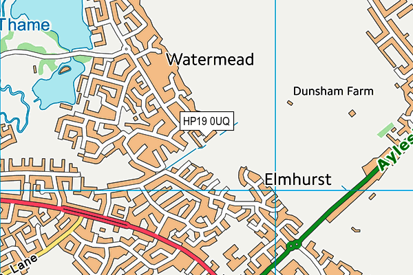 HP19 0UQ map - OS VectorMap District (Ordnance Survey) HP19 0UQ map - OS VectorMap District (Ordnance Survey)