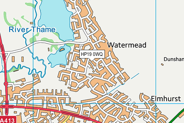 HP19 0WQ map - OS VectorMap District (Ordnance Survey) HP19 0WQ map - OS VectorMap District (Ordnance Survey)