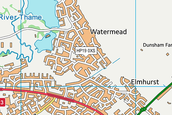 HP19 0XS map - OS VectorMap District (Ordnance Survey) HP19 0XS map - OS VectorMap District (Ordnance Survey)