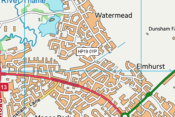 HP19 0YP map - OS VectorMap District (Ordnance Survey) HP19 0YP map - OS VectorMap District (Ordnance Survey)