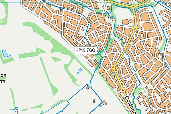 HP19 7GQ map - OS VectorMap District (Ordnance Survey)