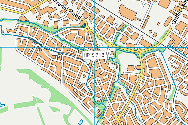 HP19 7HB map - OS VectorMap District (Ordnance Survey)