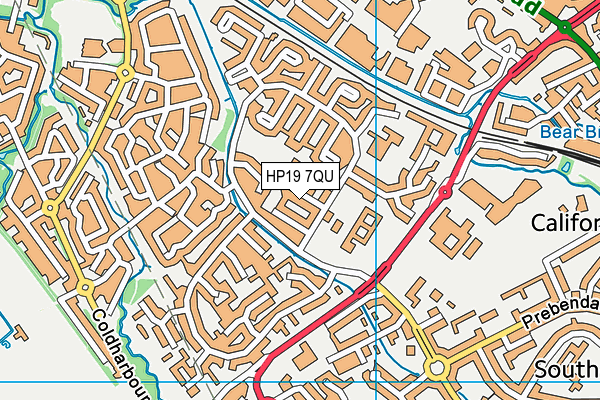 HP19 7QU map - OS VectorMap District (Ordnance Survey)