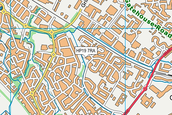 HP19 7RA map - OS VectorMap District (Ordnance Survey)