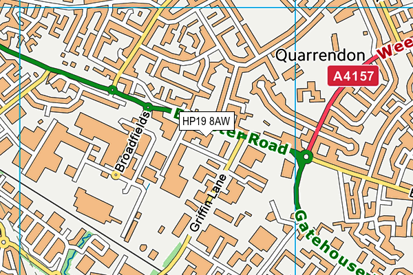 HP19 8AW map - OS VectorMap District (Ordnance Survey) HP19 8AW map - OS VectorMap District (Ordnance Survey)