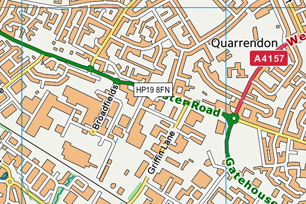 HP19 8FN map - OS VectorMap District (Ordnance Survey) HP19 8FN map - OS VectorMap District (Ordnance Survey)