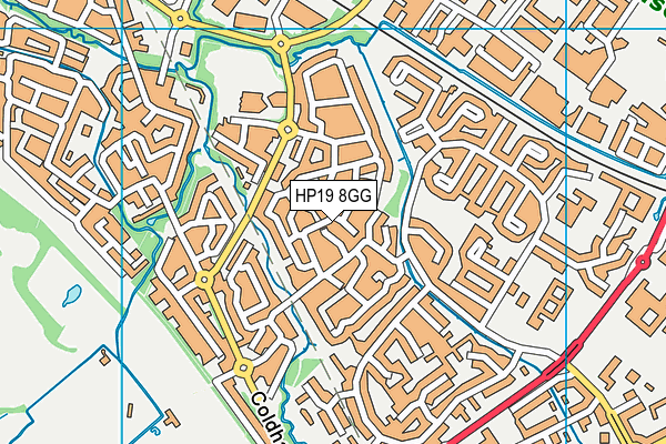 HP19 8GG map - OS VectorMap District (Ordnance Survey)