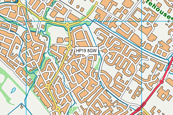 HP19 8GW map - OS VectorMap District (Ordnance Survey) HP19 8GW map - OS VectorMap District (Ordnance Survey)