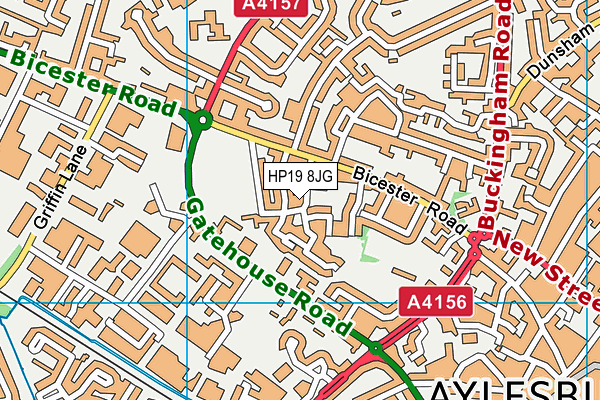 HP19 8JG map - OS VectorMap District (Ordnance Survey) HP19 8JG map - OS VectorMap District (Ordnance Survey)