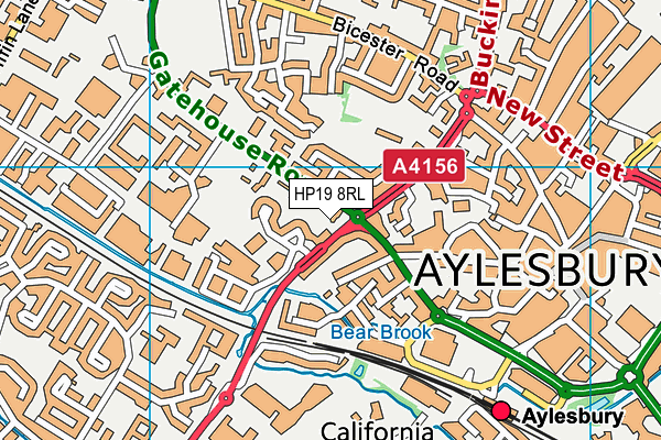HP19 8RL map - OS VectorMap District (Ordnance Survey)