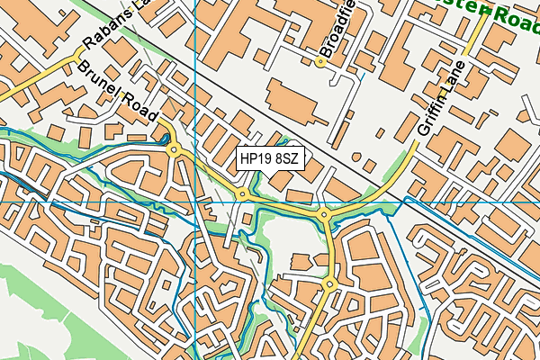 HP19 8SZ map - OS VectorMap District (Ordnance Survey)