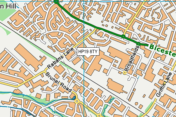 HP19 8TY map - OS VectorMap District (Ordnance Survey) HP19 8TY map - OS VectorMap District (Ordnance Survey)