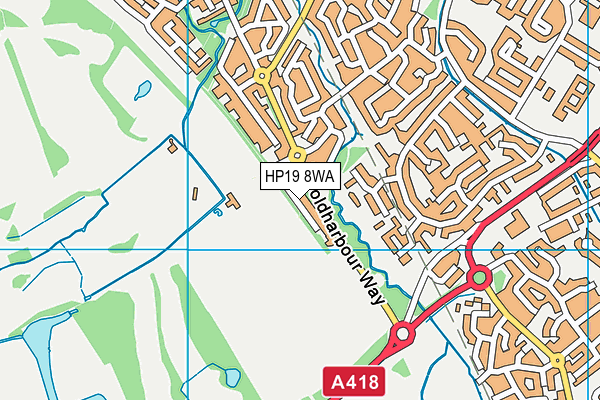 HP19 8WA map - OS VectorMap District (Ordnance Survey) HP19 8WA map - OS VectorMap District (Ordnance Survey)
