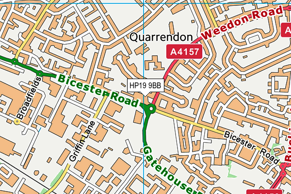 HP19 9BB map - OS VectorMap District (Ordnance Survey)