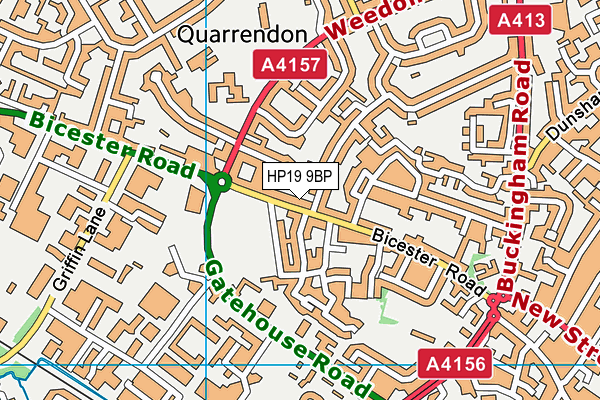 HP19 9BP map - OS VectorMap District (Ordnance Survey) HP19 9BP map - OS VectorMap District (Ordnance Survey)