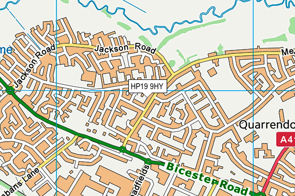 HP19 9HY map - OS VectorMap District (Ordnance Survey)