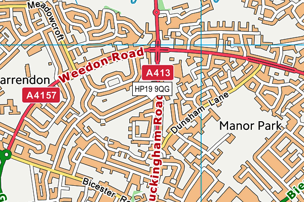 HP19 9QG map - OS VectorMap District (Ordnance Survey) HP19 9QG map - OS VectorMap District (Ordnance Survey)