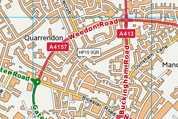 HP19 9QR map - OS VectorMap District (Ordnance Survey)