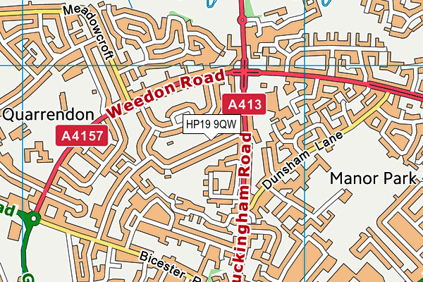 HP19 9QW map - OS VectorMap District (Ordnance Survey) HP19 9QW map - OS VectorMap District (Ordnance Survey)