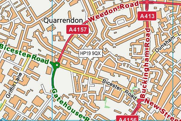 HP19 9QX map - OS VectorMap District (Ordnance Survey)