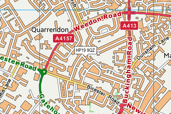 HP19 9QZ map - OS VectorMap District (Ordnance Survey) HP19 9QZ map - OS VectorMap District (Ordnance Survey)