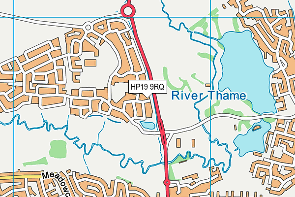 HP19 9RQ map - OS VectorMap District (Ordnance Survey)