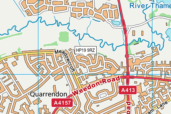 HP19 9RZ map - OS VectorMap District (Ordnance Survey) HP19 9RZ map - OS VectorMap District (Ordnance Survey)