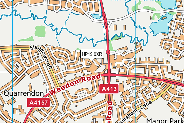 HP19 9XR map - OS VectorMap District (Ordnance Survey) HP19 9XR map - OS VectorMap District (Ordnance Survey)