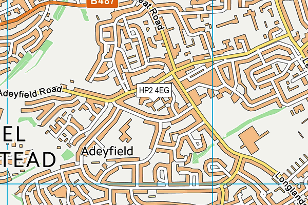 HP2 4EG map - OS VectorMap District (Ordnance Survey) HP2 4EG map - OS VectorMap District (Ordnance Survey)