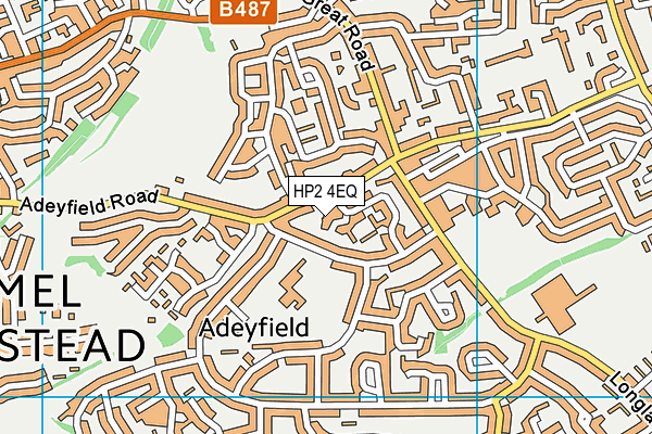 HP2 4EQ map - OS VectorMap District (Ordnance Survey) HP2 4EQ map - OS VectorMap District (Ordnance Survey)